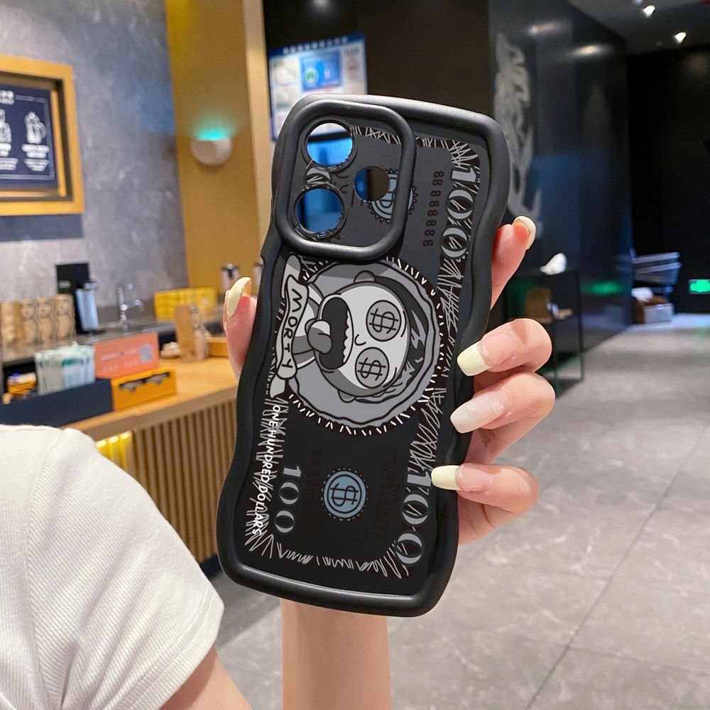 For Realme C67 C53 C51 Note 50 C21Y C25Y C33 C30 C35 9i Crazy Sientist Wave Frame Phone Case Anti Drop Cover