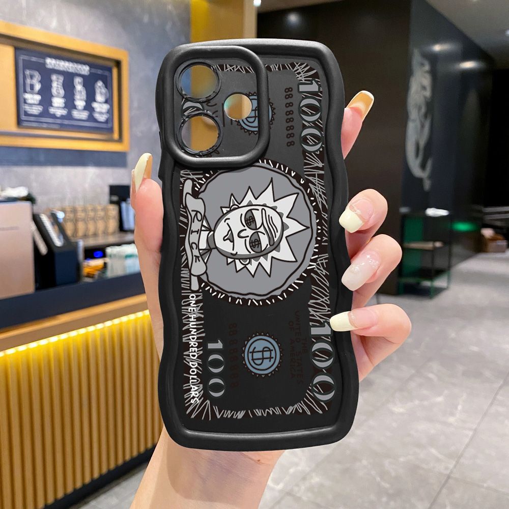 For Realme C67 C53 C51 Note 50 C21Y C25Y C33 C30 C35 9i Crazy Sientist Wave Frame Phone Case Anti Drop Cover