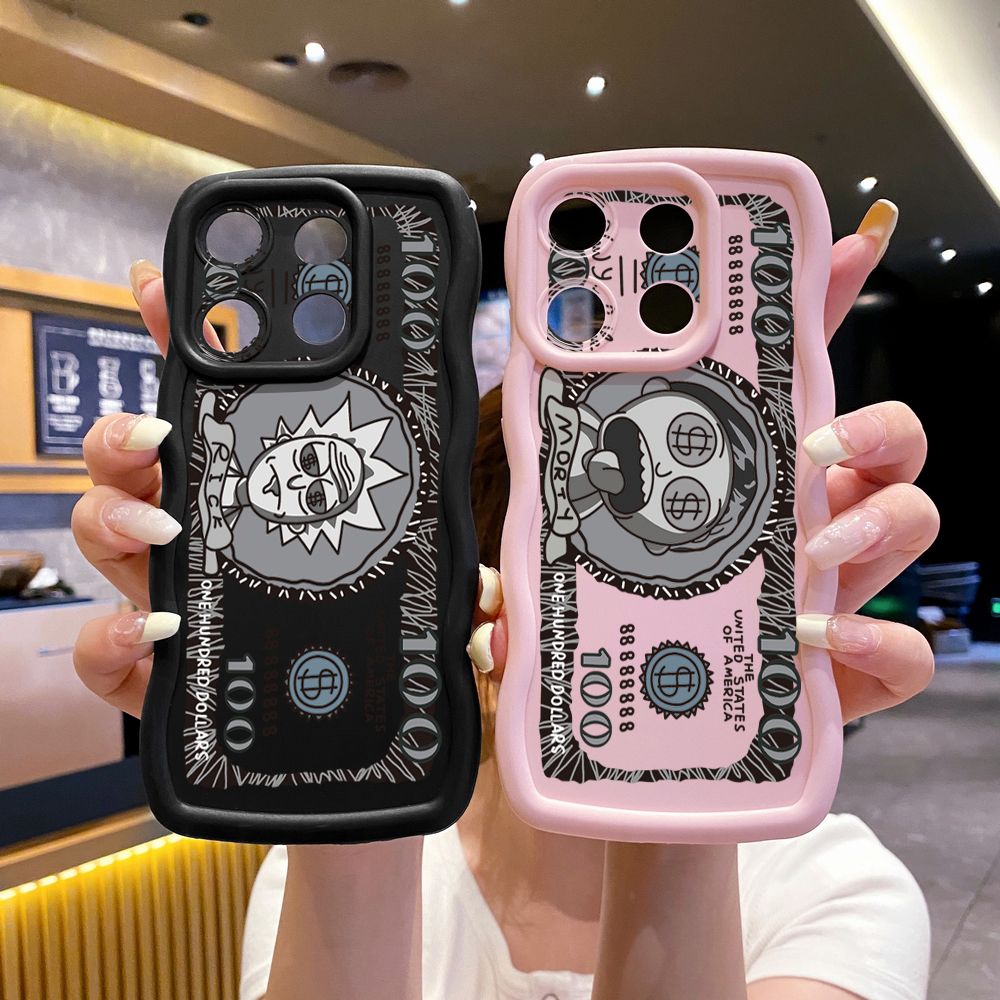 For Xiaomi Redmi Note 13 Pro 5G 12S 12 Turbo 11S 13C 12C Crazy Sientist Wave Frame Phone Case Anti Drop Cover