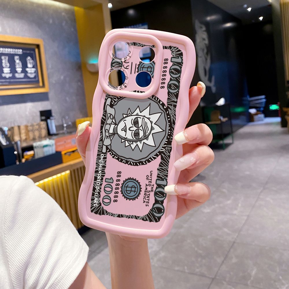 For Xiaomi Redmi Note 13 Pro 5G 12S 12 Turbo 11S 13C 12C Crazy Sientist Wave Frame Phone Case Anti Drop Cover