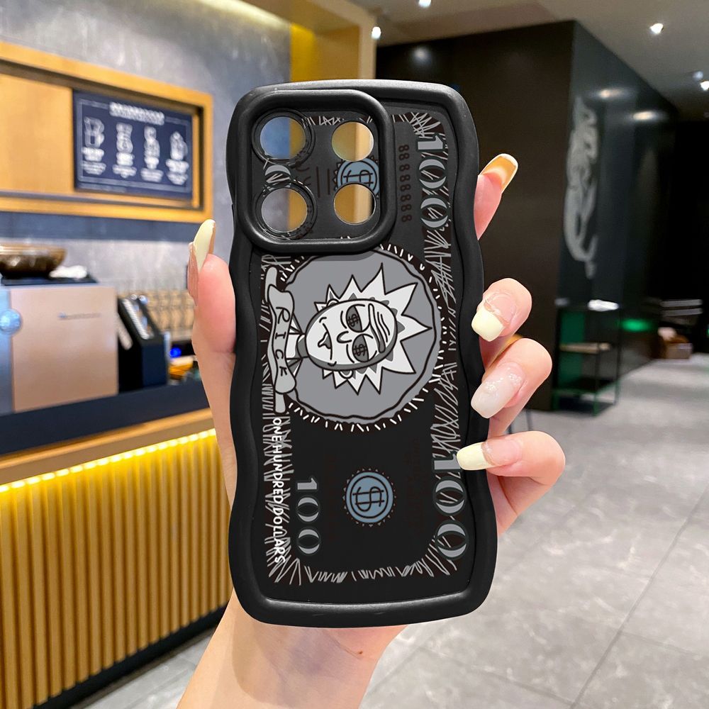 For Xiaomi Redmi Note 13 Pro 5G 12S 12 Turbo 11S 13C 12C Crazy Sientist Wave Frame Phone Case Anti Drop Cover