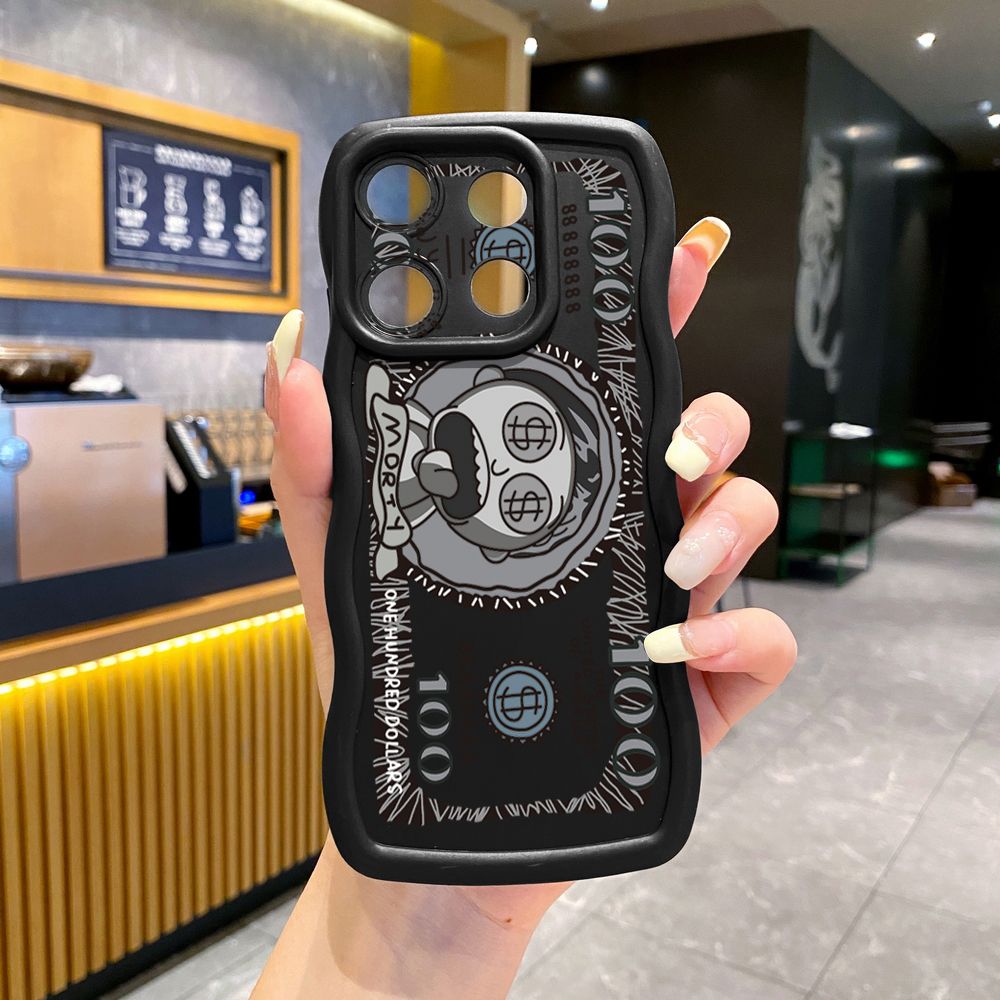 For Xiaomi Redmi Note 13 Pro 5G 12S 12 Turbo 11S 13C 12C Crazy Sientist Wave Frame Phone Case Anti Drop Cover