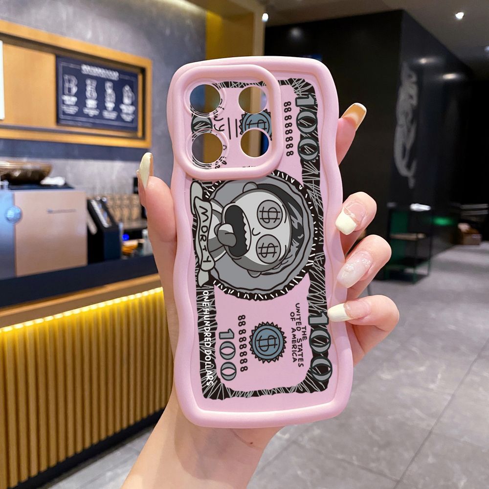 For Xiaomi Redmi Note 13 Pro 5G 12S 12 Turbo 11S 13C 12C Crazy Sientist Wave Frame Phone Case Anti Drop Cover