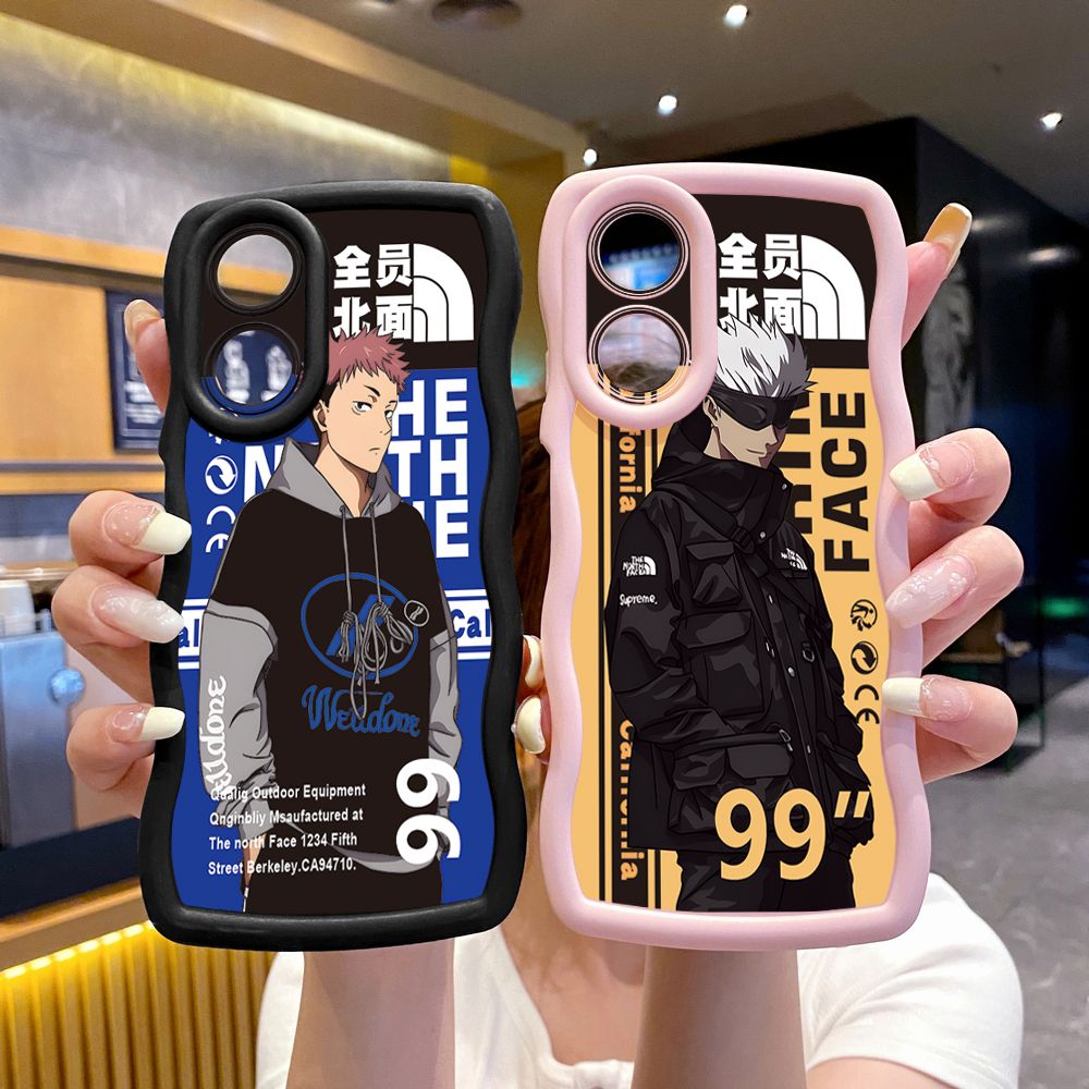 For OPPO Reno 5 6 Lite 7 8 Reno 7Z 8 Z 5F F19 F21 Pro The North Wave Frame Phone Case Anti Drop Cover