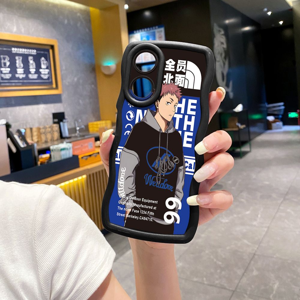 For OPPO Reno 5 6 Lite 7 8 Reno 7Z 8 Z 5F F19 F21 Pro The North Wave Frame Phone Case Anti Drop Cover