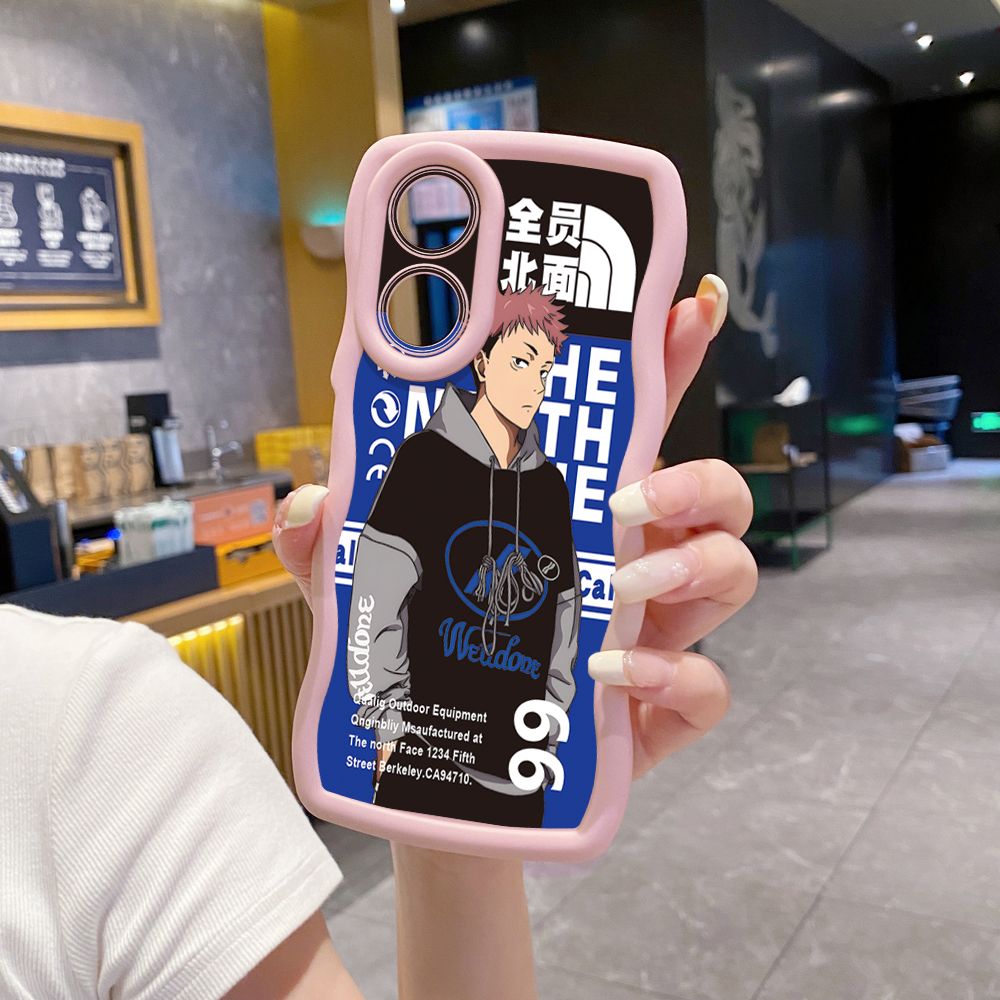 For OPPO Reno 5 6 Lite 7 8 Reno 7Z 8 Z 5F F19 F21 Pro The North Wave Frame Phone Case Anti Drop Cover