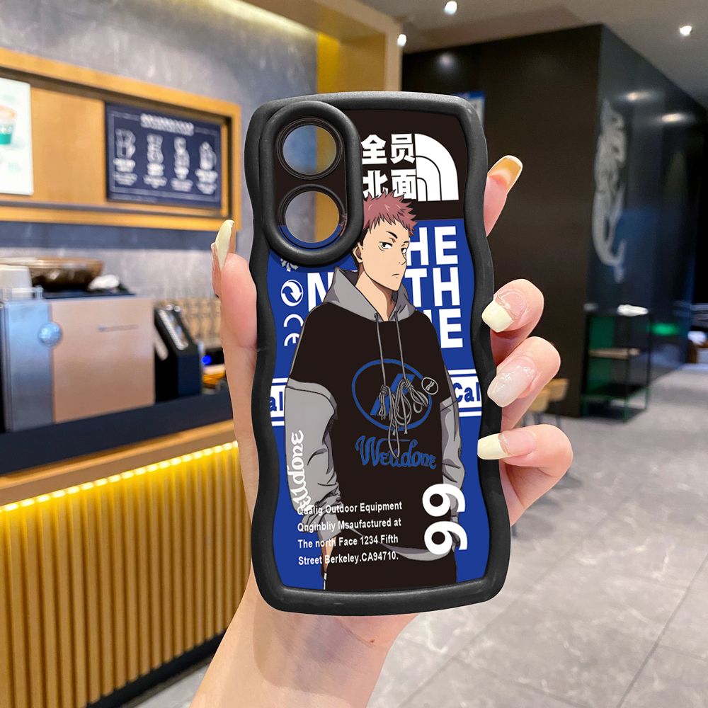 For OPPO Reno 5 6 Lite 7 8 Reno 7Z 8 Z 5F F19 F21 Pro The North Wave Frame Phone Case Anti Drop Cover