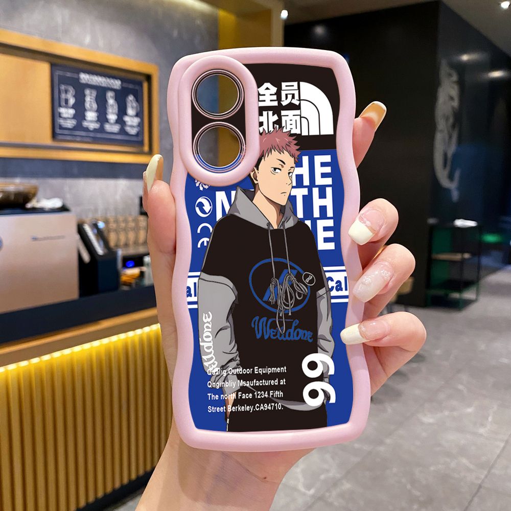 For OPPO Reno 5 6 Lite 7 8 Reno 7Z 8 Z 5F F19 F21 Pro The North Wave Frame Phone Case Anti Drop Cover