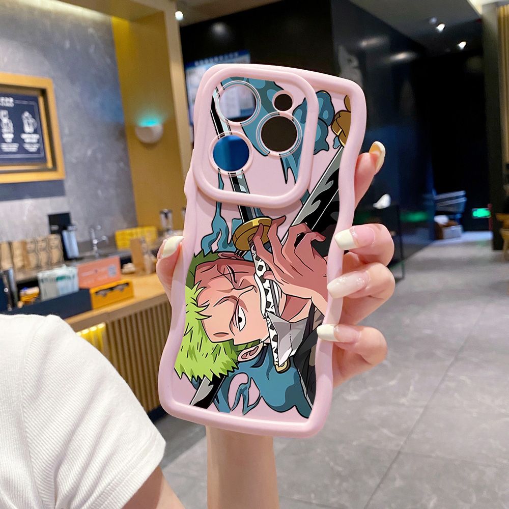 For Tecno Camon 19 Pro NEO 20 30 POP 6 GO 7 Spark GO 2023 8C 9 10 Pro 20C Zoro Luffy Wave Frame Phone Case Anti Drop Cover