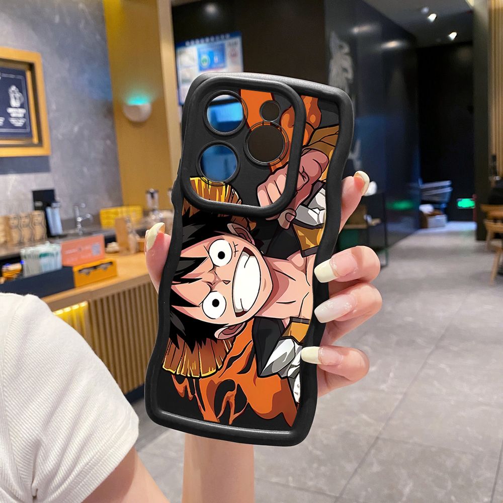 For Tecno Camon 19 Pro NEO 20 30 POP 6 GO 7 Spark GO 2023 8C 9 10 Pro 20C Zoro Luffy Wave Frame Phone Case Anti Drop Cover