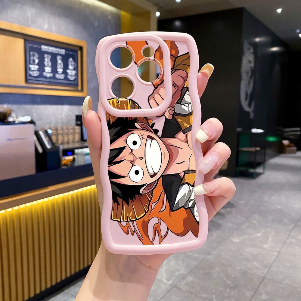 For Tecno Camon 19 Pro NEO 20 30 POP 6 GO 7 Spark GO 2023 8C 9 10 Pro 20C Zoro Luffy Wave Frame Phone Case Anti Drop Cover