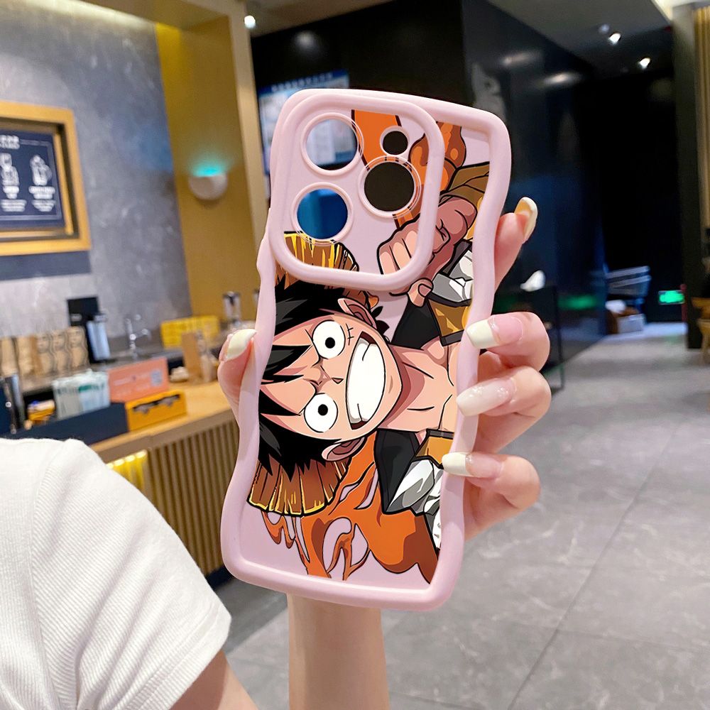 For Tecno Camon 19 Pro NEO 20 30 POP 6 GO 7 Spark GO 2023 8C 9 10 Pro 20C Zoro Luffy Wave Frame Phone Case Anti Drop Cover