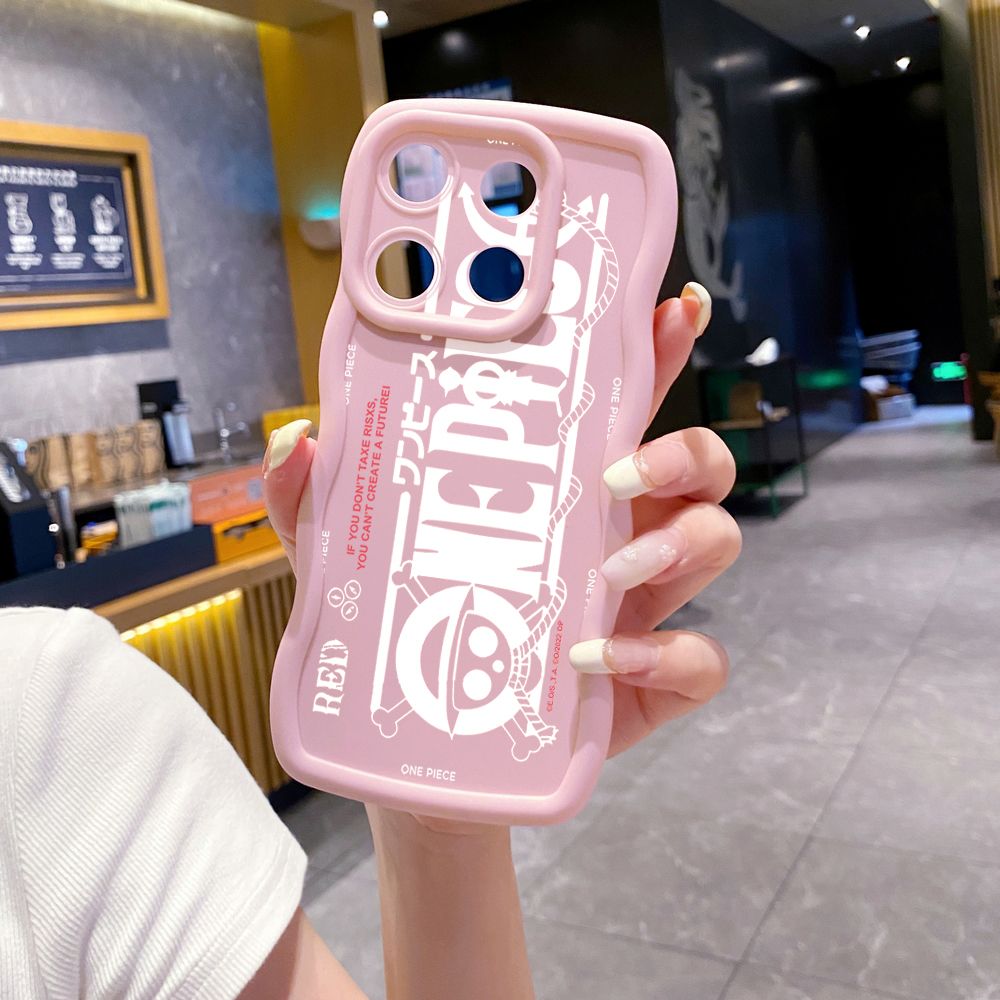 For Xiaomi Redmi Note 13 Pro 5G 12S 12 Turbo 11S 13C 12C One Piece Wave Frame Phone Case Anti Drop Cover