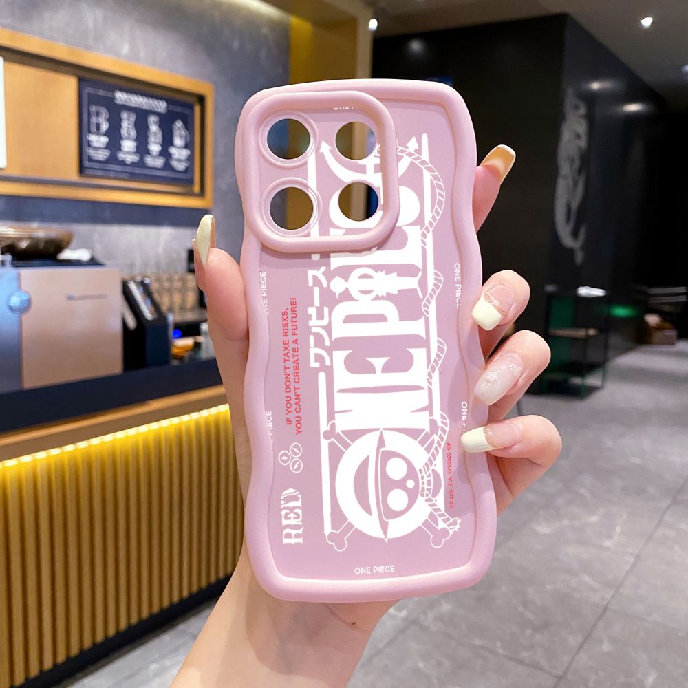 For Xiaomi Redmi Note 13 Pro 5G 12S 12 Turbo 11S 13C 12C One Piece Wave Frame Phone Case Anti Drop Cover