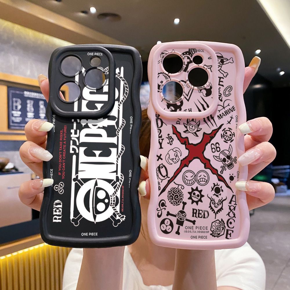 For Tecno Camon 19 Pro NEO 20 30 POP 6 GO 7 Spark GO 2023 8C 9 10 Pro 20C One Piece Wave Frame Phone Case Anti Drop Cover