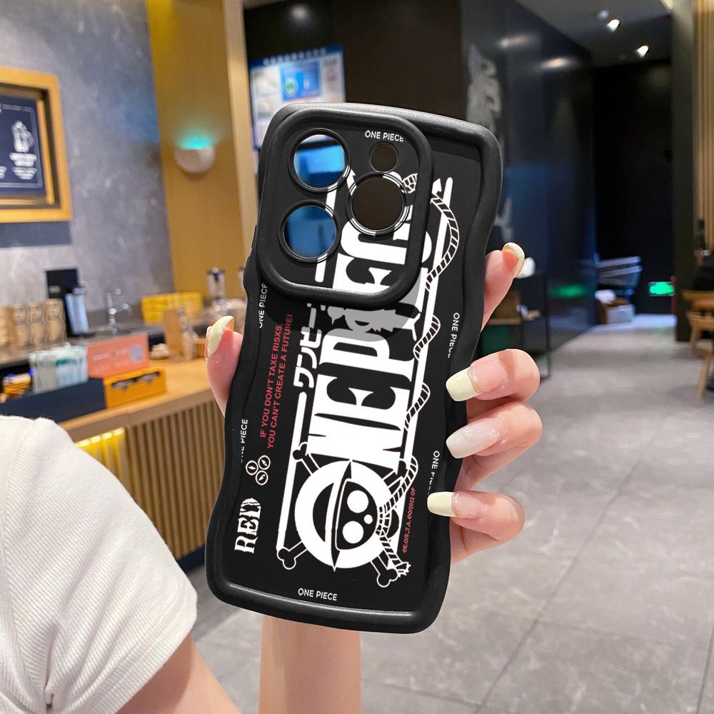 For Tecno Camon 19 Pro NEO 20 30 POP 6 GO 7 Spark GO 2023 8C 9 10 Pro 20C One Piece Wave Frame Phone Case Anti Drop Cover