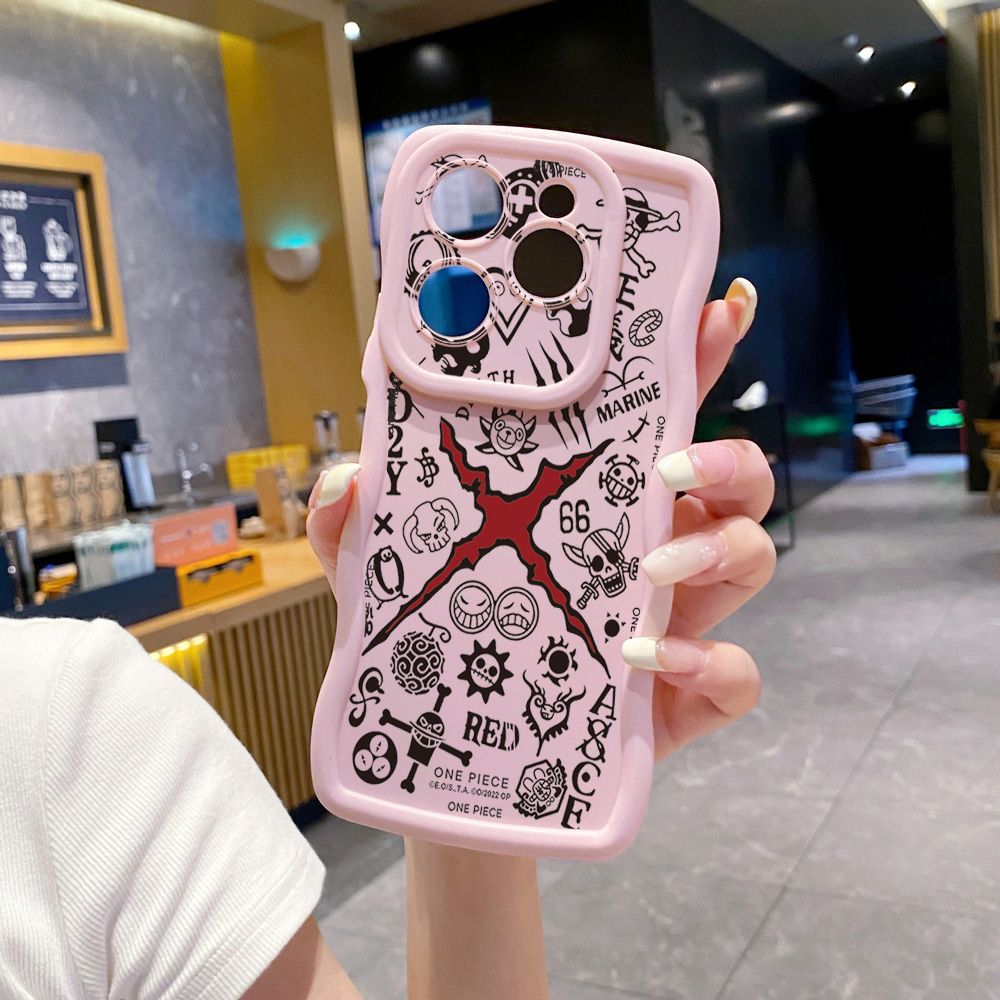 For Tecno Camon 19 Pro NEO 20 30 POP 6 GO 7 Spark GO 2023 8C 9 10 Pro 20C One Piece Wave Frame Phone Case Anti Drop Cover