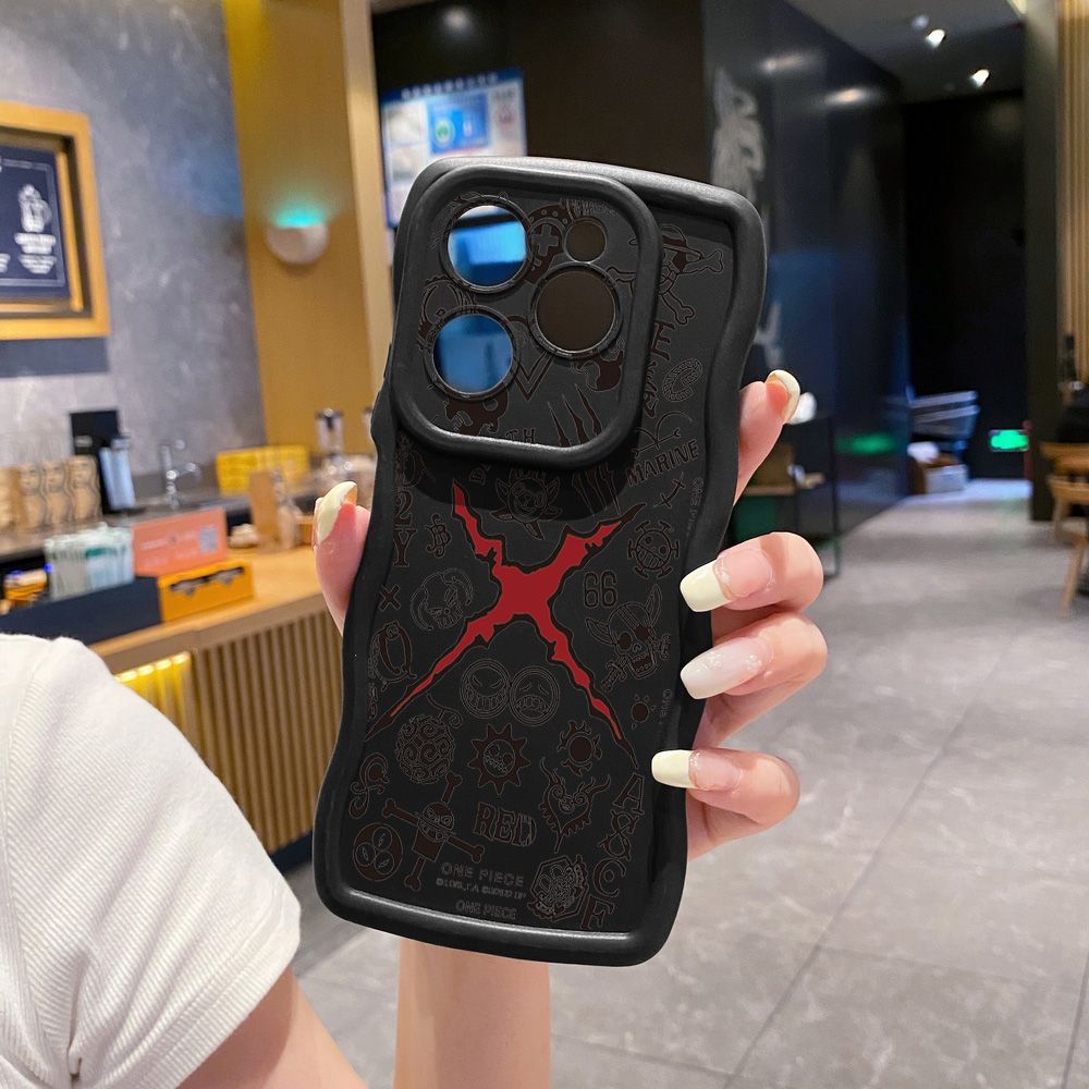 For Tecno Camon 19 Pro NEO 20 30 POP 6 GO 7 Spark GO 2023 8C 9 10 Pro 20C One Piece Wave Frame Phone Case Anti Drop Cover