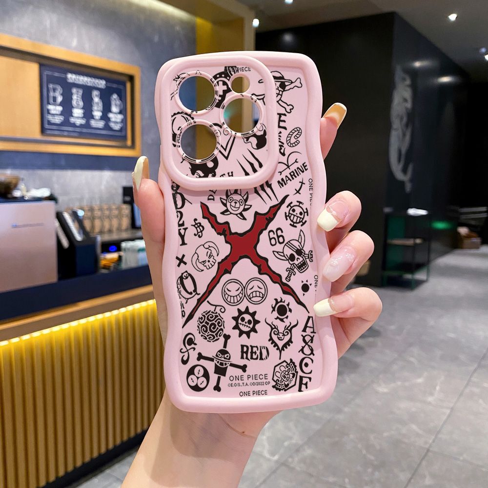 For Tecno Camon 19 Pro NEO 20 30 POP 6 GO 7 Spark GO 2023 8C 9 10 Pro 20C One Piece Wave Frame Phone Case Anti Drop Cover