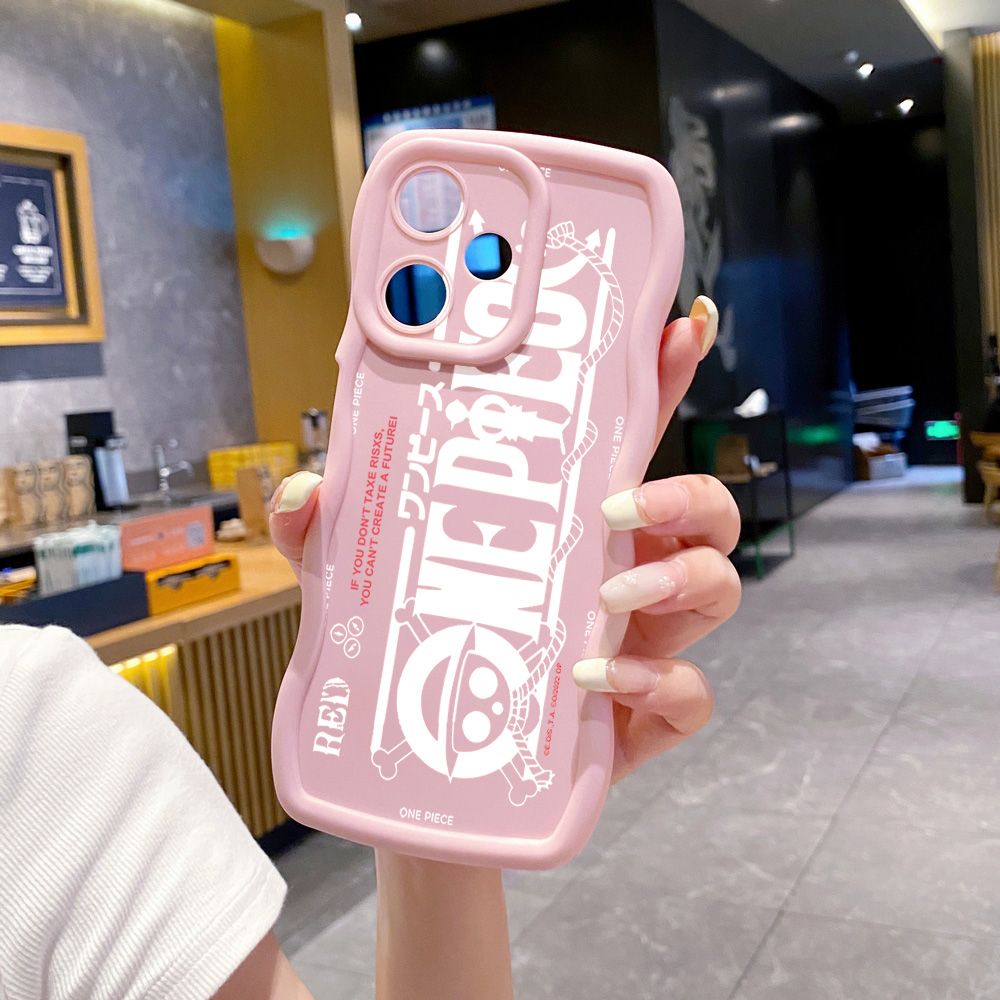 For Infinix Hot 40i 40 Pro Note 30 Play Smart 8 Pro 9 10 Play Lite One Piece Wave Frame Phone Case Anti Drop Cover