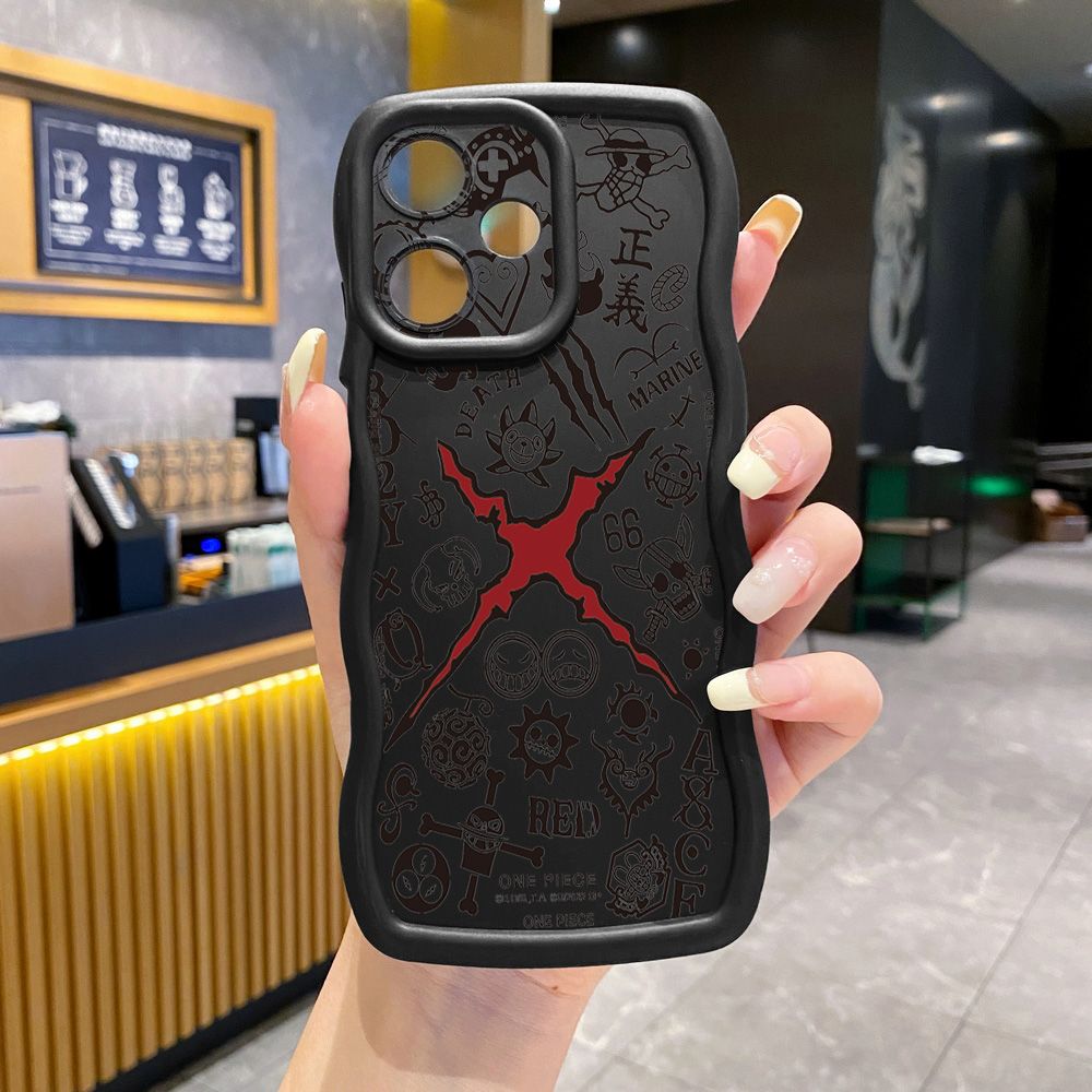 For Infinix Hot 40i 40 Pro Note 30 Play Smart 8 Pro 9 10 Play Lite One Piece Wave Frame Phone Case Anti Drop Cover