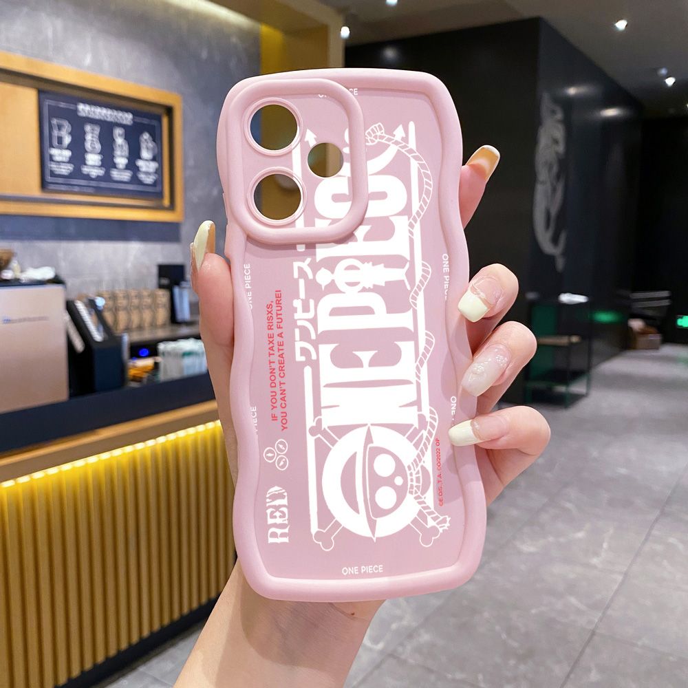 For Infinix Hot 40i 40 Pro Note 30 Play Smart 8 Pro 9 10 Play Lite One Piece Wave Frame Phone Case Anti Drop Cover