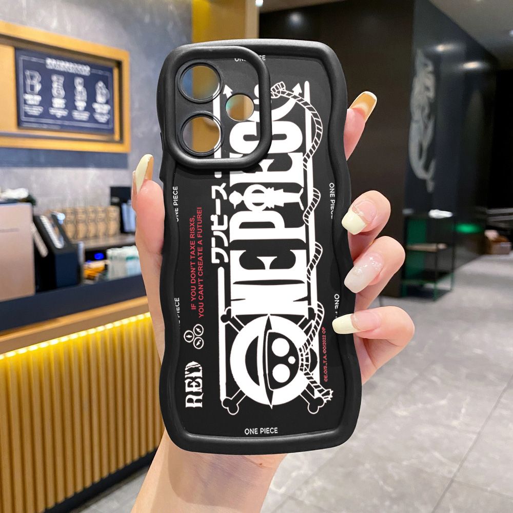 For Infinix Hot 40i 40 Pro Note 30 Play Smart 8 Pro 9 10 Play Lite One Piece Wave Frame Phone Case Anti Drop Cover