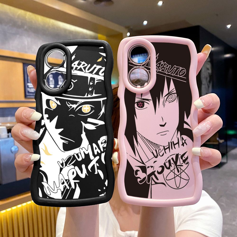 For OPPO Reno 5 6 Lite 7 8 Reno 7Z 8 Z 5F F19 F21 Pro NARUTO Wave Frame Phone Case Anti Drop Cover