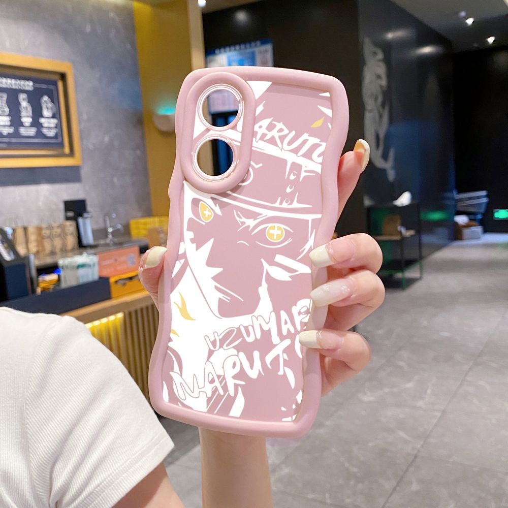 For OPPO Reno 5 6 Lite 7 8 Reno 7Z 8 Z 5F F19 F21 Pro NARUTO Wave Frame Phone Case Anti Drop Cover