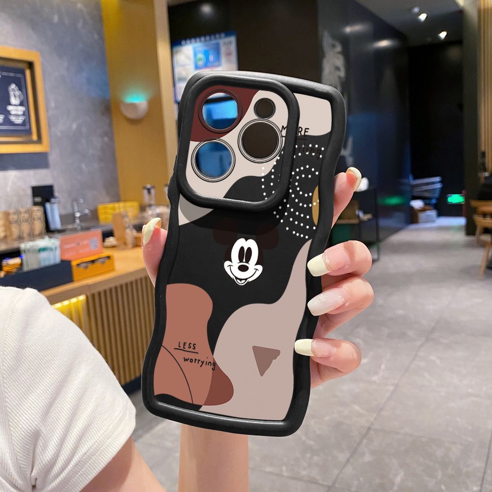 For Tecno Camon 19 Pro NEO 20 30 POP 6 GO 7 Spark GO 2023 8C 9 10 Pro 20C Retro Mickey Wave Frame Phone Case Anti Drop Cover
