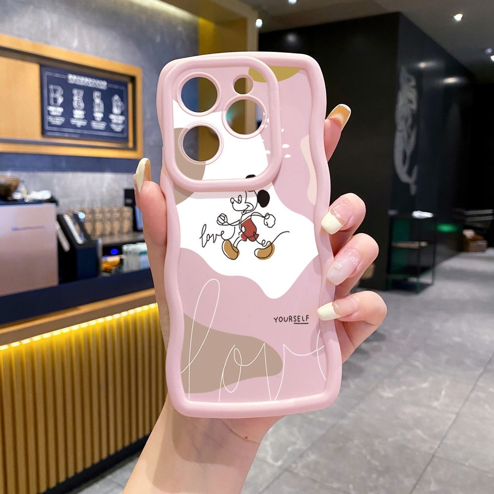 For Tecno Camon 19 Pro NEO 20 30 POP 6 GO 7 Spark GO 2023 8C 9 10 Pro 20C Retro Mickey Wave Frame Phone Case Anti Drop Cover