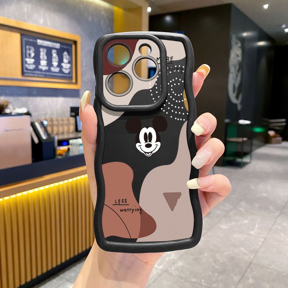 For Tecno Camon 19 Pro NEO 20 30 POP 6 GO 7 Spark GO 2023 8C 9 10 Pro 20C Retro Mickey Wave Frame Phone Case Anti Drop Cover