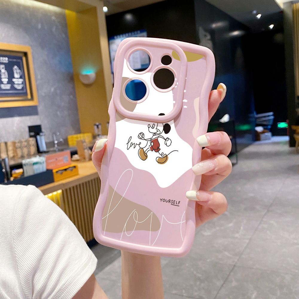 For Tecno Camon 19 Pro NEO 20 30 POP 6 GO 7 Spark GO 2023 8C 9 10 Pro 20C Retro Mickey Wave Frame Phone Case Anti Drop Cover