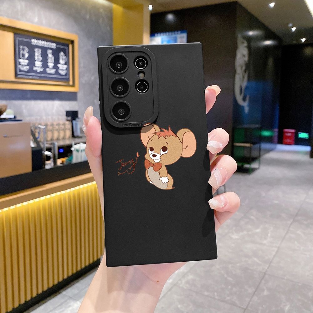 for Samsung Galaxy S24 S23 Ultra S22 Plus Note 20 S21 FE S20 Tom and Jerry Signature Full Protective Case Anti Drop Cover