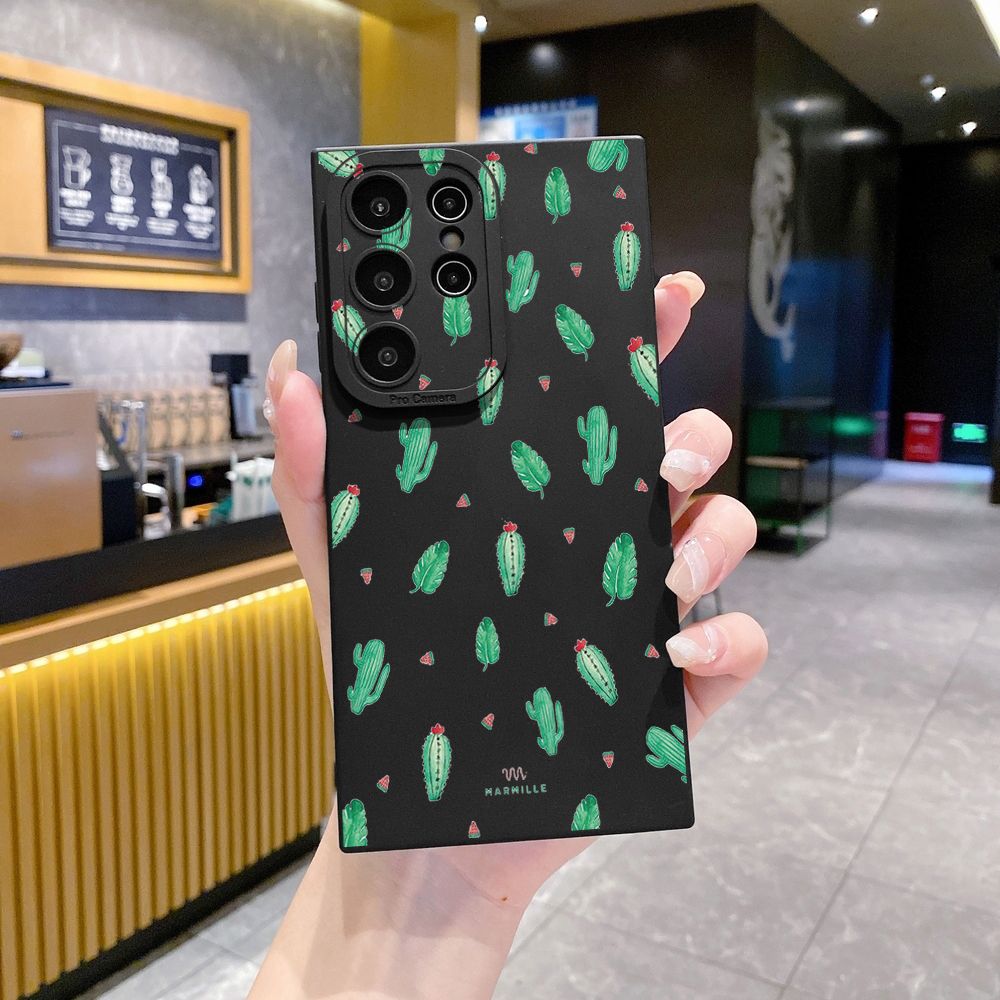 for Samsung Galaxy S24 S23 Ultra S22 Plus Note 20 S21 FE S20 Cactus Full Protective Case Anti Drop Cover