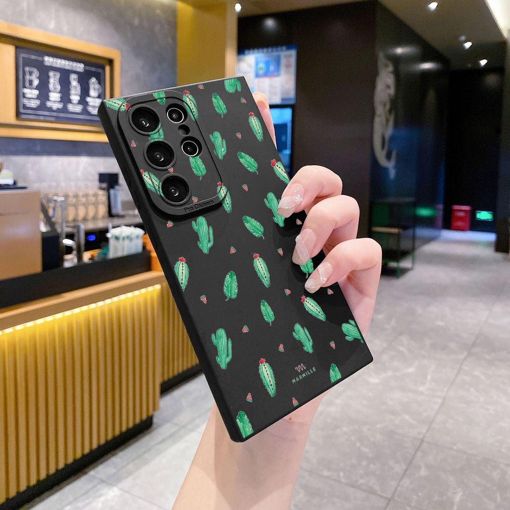 for Samsung Galaxy S24 S23 Ultra S22 Plus Note 20 S21 FE S20 Cactus Full Protective Case Anti Drop Cover