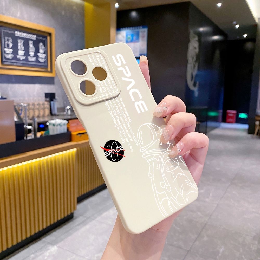 for Realme C61 C63 C65 C67 C53 C51 Note 50 60 C21 C33 C30 C35 C11 2021 C12 C15 C21Y C25Y Realme 12 13 NASA Space Man Full Protective Case Anti Drop Cover