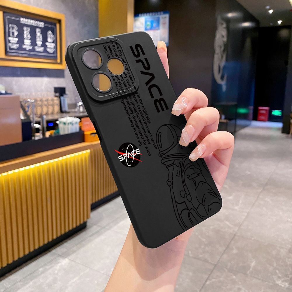 for Realme C61 C63 C65 C67 C53 C51 Note 50 60 C21 C33 C30 C35 C11 2021 C12 C15 C21Y C25Y Realme 12 13 NASA Space Man Full Protective Case Anti Drop Cover