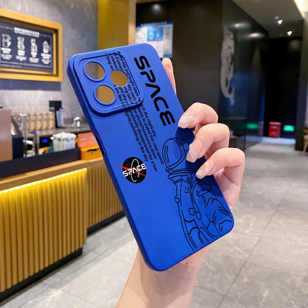 for Realme C61 C63 C65 C67 C53 C51 Note 50 60 C21 C33 C30 C35 C11 2021 C12 C15 C21Y C25Y Realme 12 13 NASA Space Man Full Protective Case Anti Drop Cover