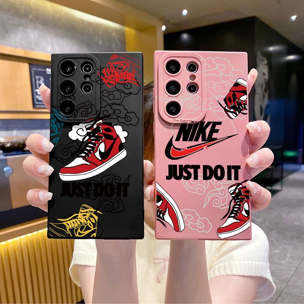 for Samsung Galaxy S24 S23 Ultra S22 Plus Note 20 S21 FE S20 Just Do it Full Protective Case Anti Drop Cover