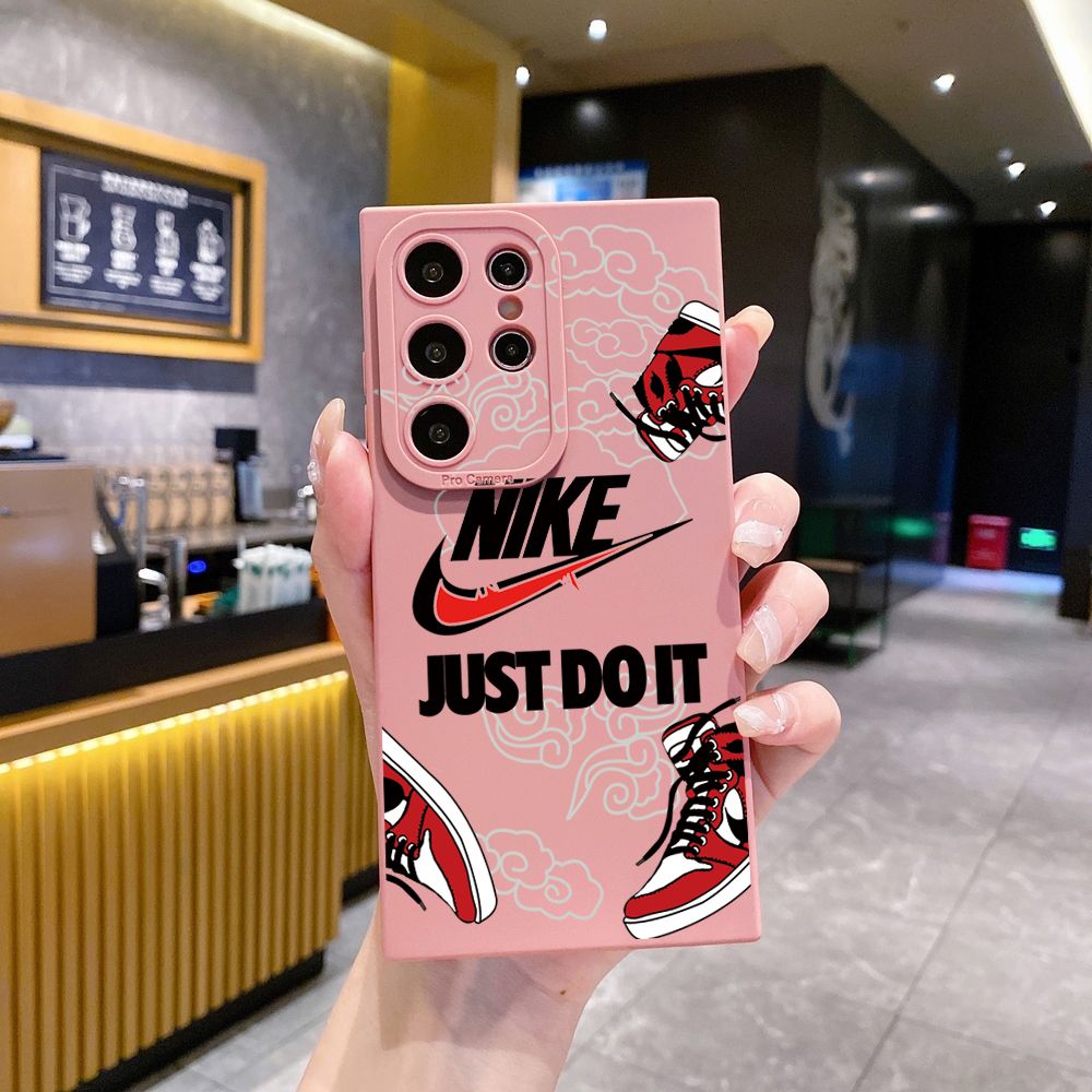 for Samsung Galaxy S24 S23 Ultra S22 Plus Note 20 S21 FE S20 Just Do it Full Protective Case Anti Drop Cover