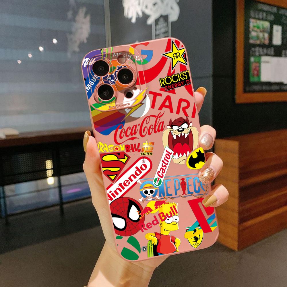 for iPhone 16 Pro Max 14 Plus 13 Pro Max 12 11 XR 8 7 SE 2022 XS Max Fashion Painting Full Protective Case Anti Drop Cover