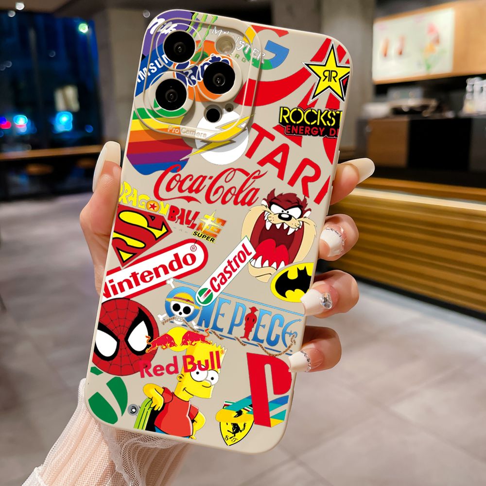 for iPhone 16 Pro Max 14 Plus 13 Pro Max 12 11 XR 8 7 SE 2022 XS Max Fashion Painting Full Protective Case Anti Drop Cover