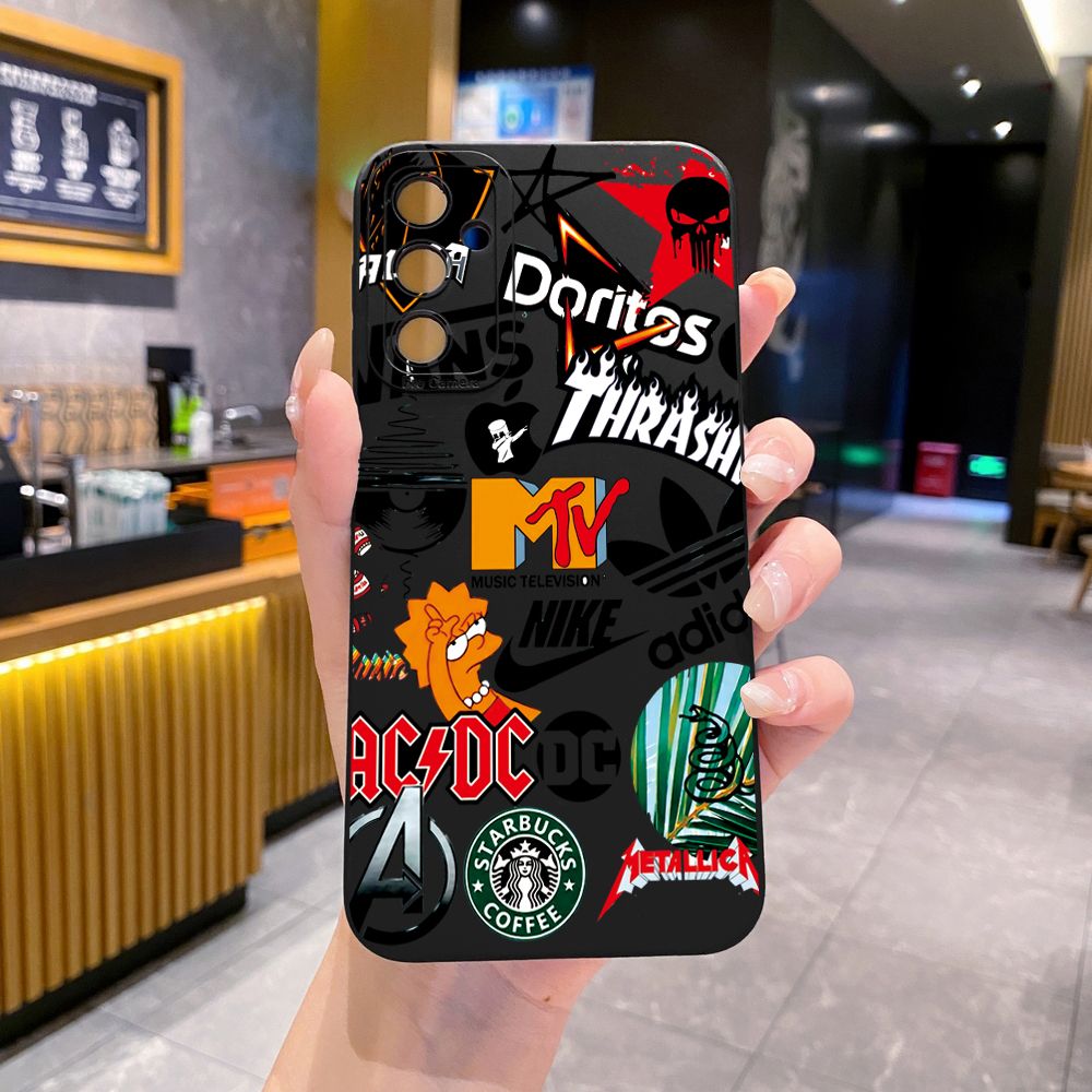 for Samsung Galaxy A16 A06 A15 A05 A25 A35 A55 A14 A24 A34 A54 A33 A53 A73 A32 A52S A72 Fashion Painting Full Protective Case Anti Drop Cover