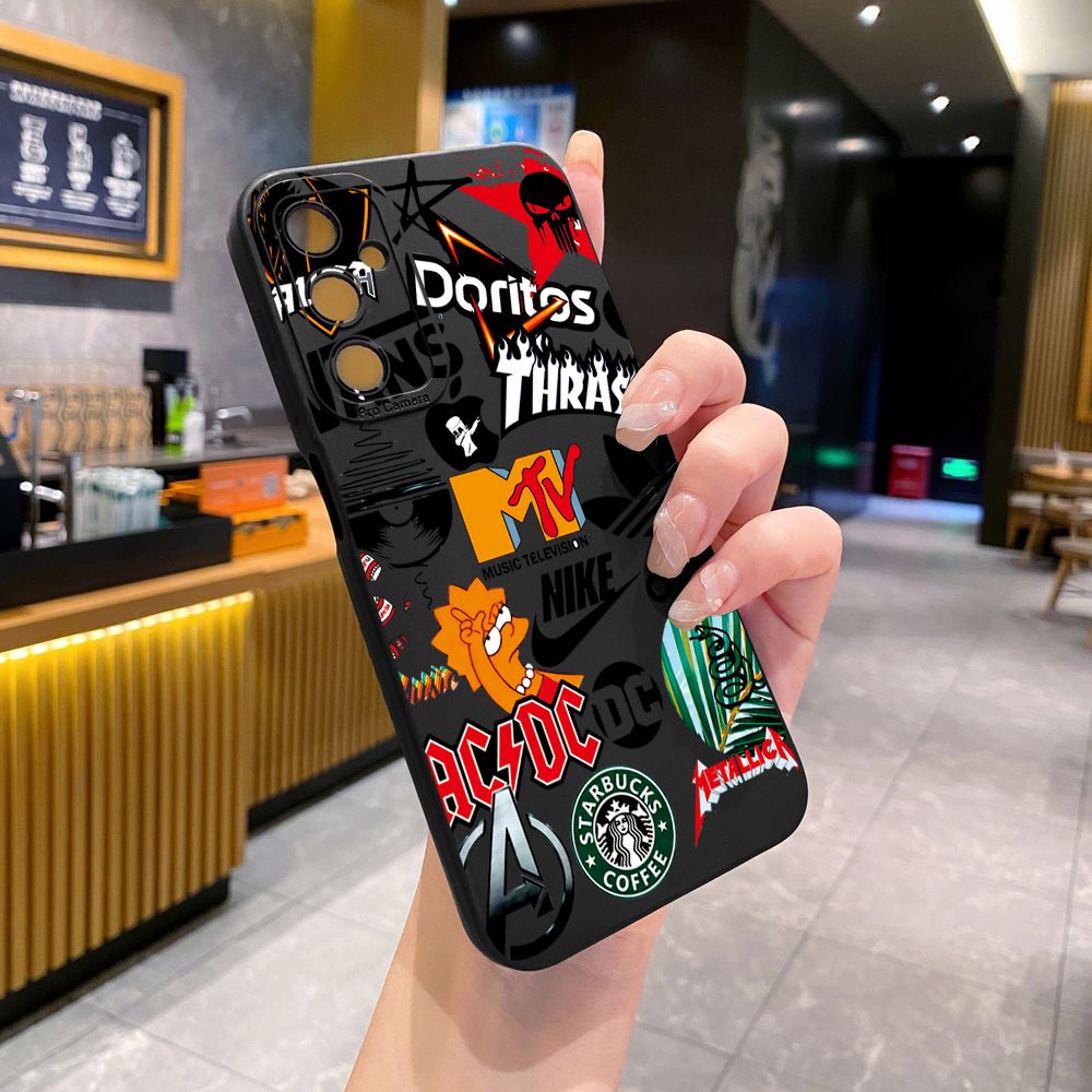 for Samsung Galaxy A16 A06 A15 A05 A25 A35 A55 A14 A24 A34 A54 A33 A53 A73 A32 A52S A72 Fashion Painting Full Protective Case Anti Drop Cover