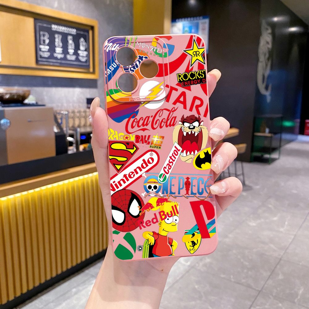 for Realme C61 C63 C65 C67 C53 C51 Note 50 60 C21 C33 C30 C35 C11 2021 C12 C15 C21Y C25Y Realme 12 13 Fashion Painting Full Protective Case Anti Drop Cover