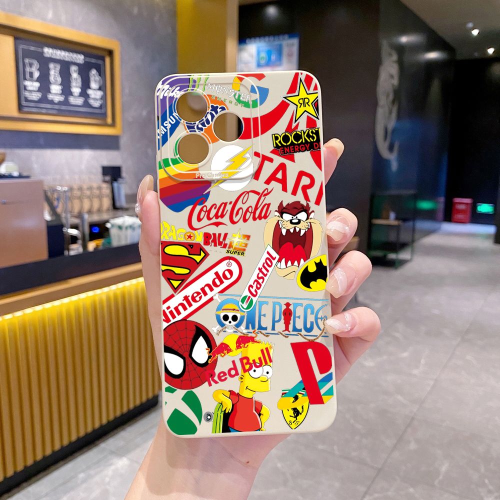 for Realme C61 C63 C65 C67 C53 C51 Note 50 60 C21 C33 C30 C35 C11 2021 C12 C15 C21Y C25Y Realme 12 13 Fashion Painting Full Protective Case Anti Drop Cover
