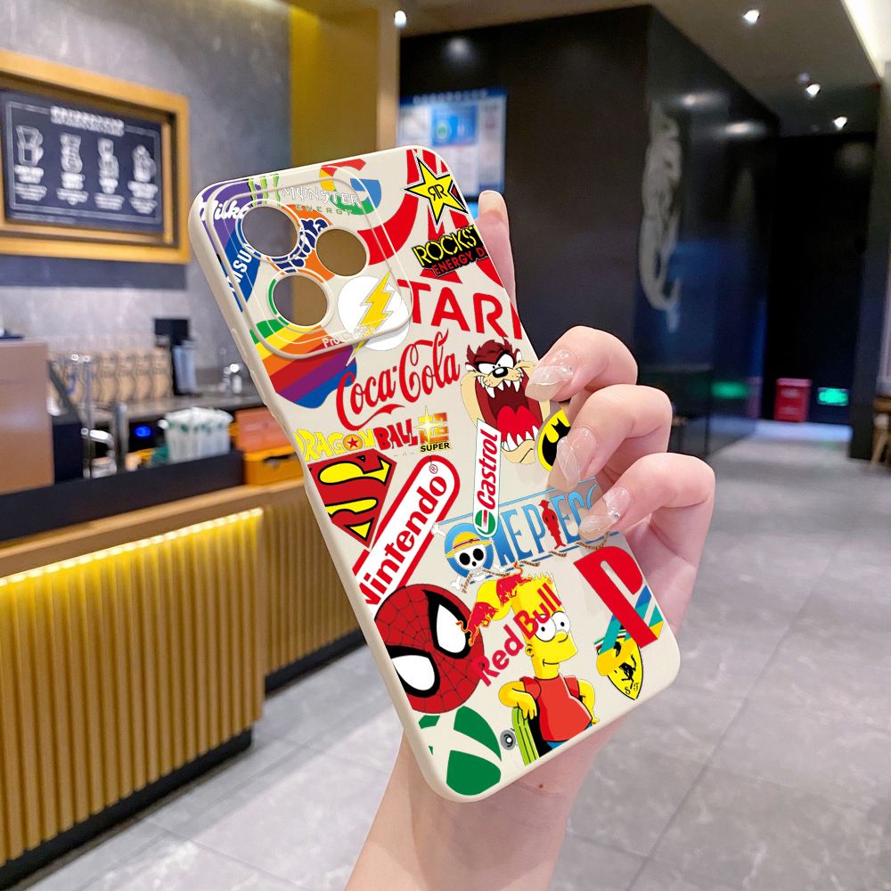 for Realme C61 C63 C65 C67 C53 C51 Note 50 60 C21 C33 C30 C35 C11 2021 C12 C15 C21Y C25Y Realme 12 13 Fashion Painting Full Protective Case Anti Drop Cover