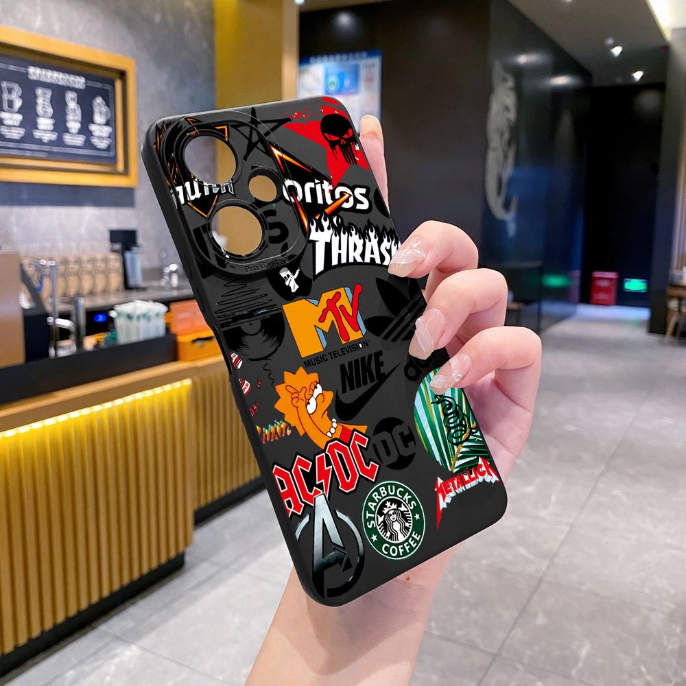 for VIVO Y28 Y03 Y18 Y17S Y27 Y15A Y15S Y02S Y02A Y36 Y33S Y12S Y12A Y01 Y1S Y20A Y22 Fashion Painting Full Protective Case Anti Drop Cover