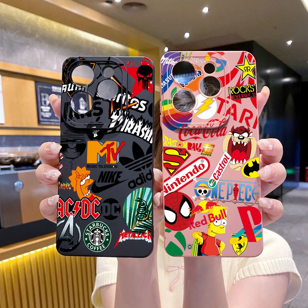 for Infinix Hot 50i 40i 40 Pro Note 12 G96 30 Hot 20 Play 12i 30i 20i 10S 11 Play 11S 10i Smart 8 9 5 Fashion Painting Full Protective Case Anti Drop Cover